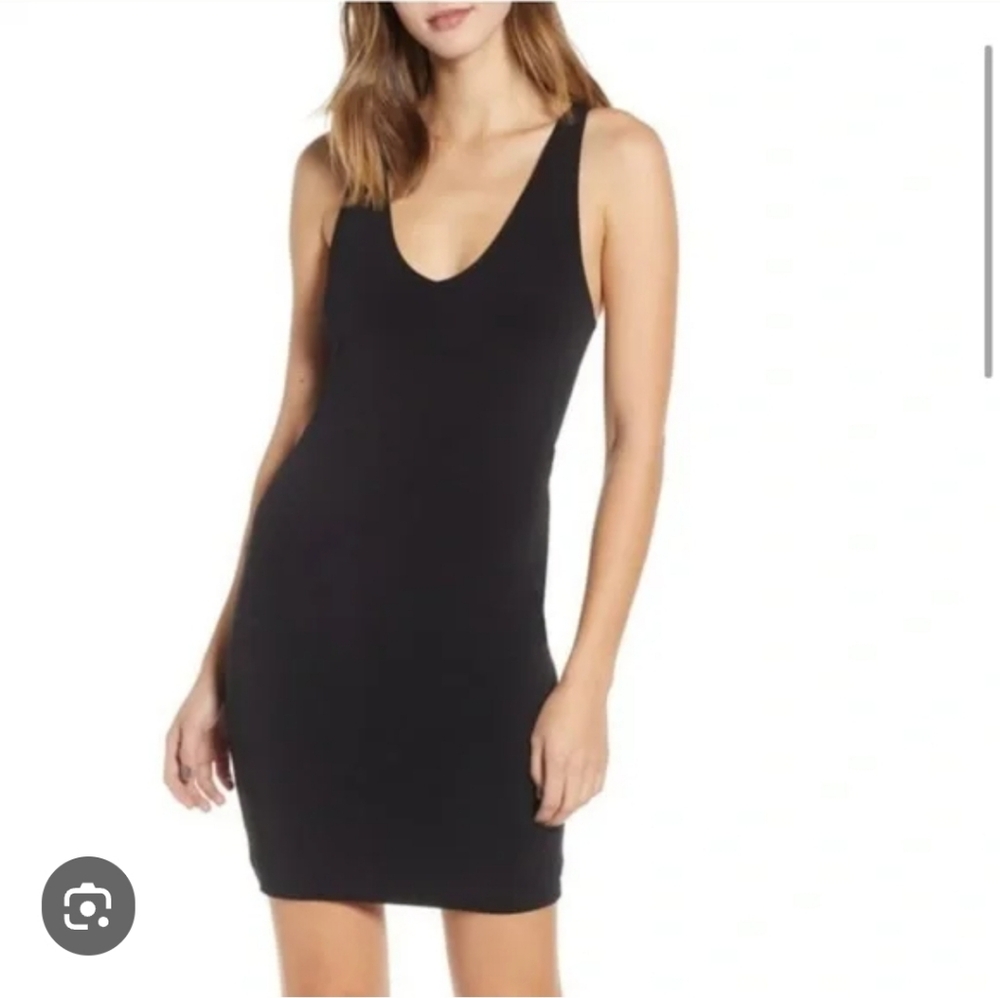 Leith Black Polyester Spandex Dress 3X
